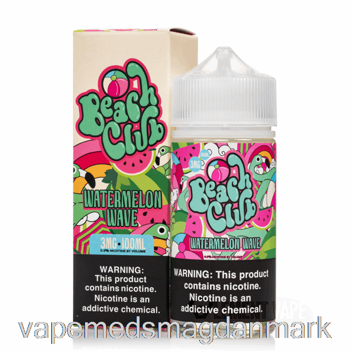 Engangs Vape Danmark Watermelon Wave - Beach Club - 100ml 3mg